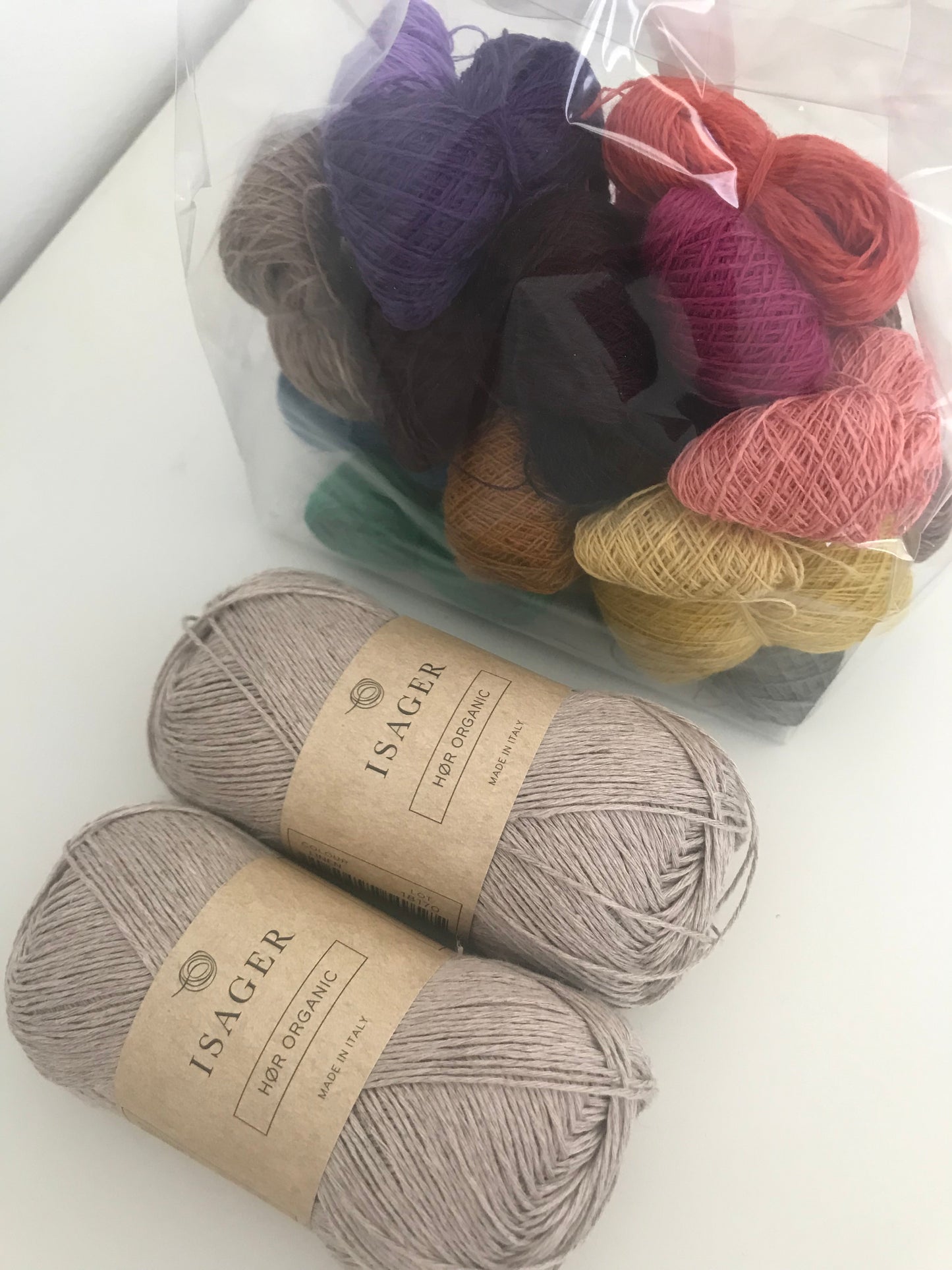 Yarn package for project bag